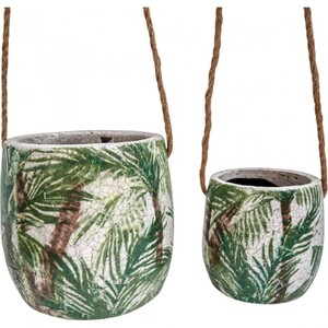Small Palms Hanging Pot 