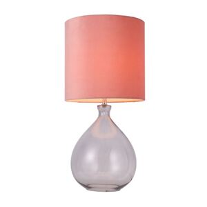  Zena Table Lamp – Pink Velvet - BULK ITEM