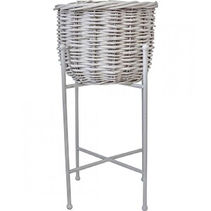Planter & Stand White Sml