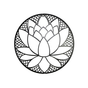 LOTUS BLACK METAL WALL ART *Click and Collect*