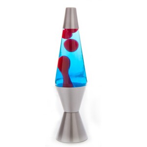 DIAMOND MOTION LAVA LAMP/SILVER/RED/BLUE - BULK ITEM