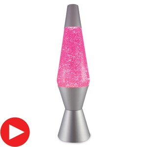 DIAMOND GLITTER LAMP SIL/PINK