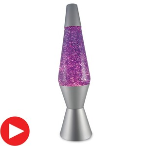 DIAMOND GLITTER LAMP SIL/PURPLE