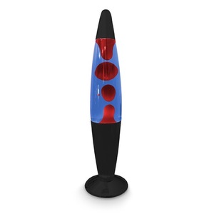 LIQUID RETRO LAVA LAMP BLACK/BLUE/RED WAX BLACK - BULK ITEM 