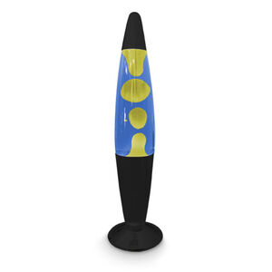 LIQUID RETRO LAVA LAMP BLACK/BLUE/YELLOW WAX  - BULK ITEM 