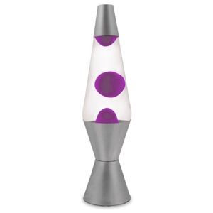 LIQUID RETRO LAVA LAMP SILVER/PINK/PURPLE WAX LIQUID LAMP - BULK ITEM 