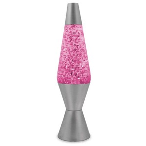 Liquid Retro Lava Lamp Silver/PINK/PINK GLITTER - BULK ITEM