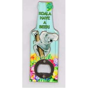 16cm Kangaroo and Koala Bottle Opener Magnets 2 Asstd