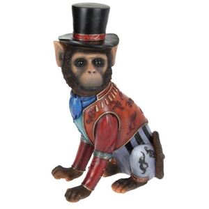 35cm Monkey in Retro Circus Costume - BULK ITEM