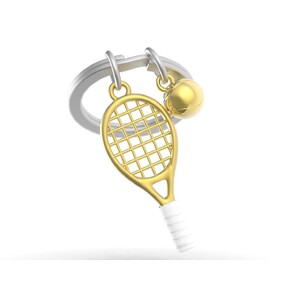 KEYCHAIN TENNIS RACQUET & BALL N