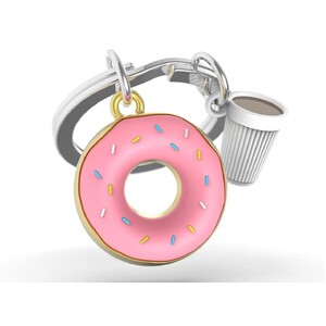 KEYCHAIN DONUT W/CUP OF COFFEE N