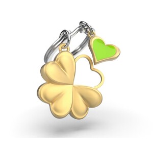 KEYCHAIN CLOVER 4 LEAF LUCK 