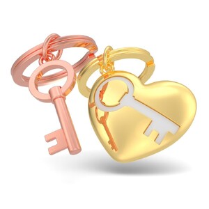 KEYCHAIN KEY TO MY HEART 