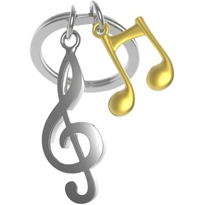 KEYCHAIN MUSIC NOTES 