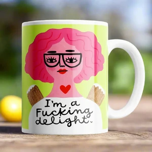 I am a Fucking Delight Grumpy Angel Mug