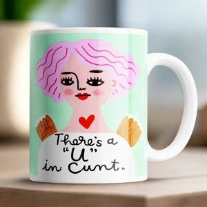There's a "u" in Cunt Grumpy Angel Mug