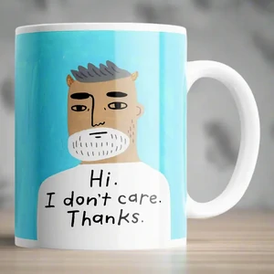 Hi I Don't Care Grumpy Bastard Mug