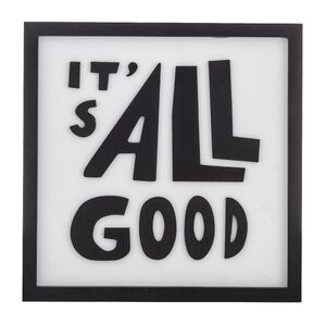 EM All Good Wall Decor 30x1.5x30cm Whi - BULK ITEM
