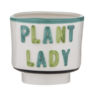 Plant Lady Planter Pot 13x13x12cm Whi