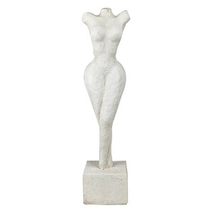 Elle Composite Sculpture 15.5x68cm White Wash  - CLICK & COLLECT ONLY