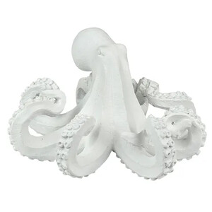 Occy Octopus Resin Sculpture 25.5x15.5cm - White