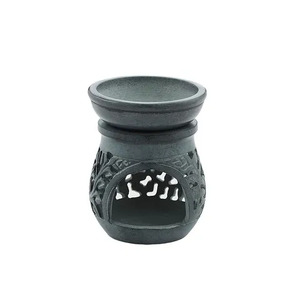 Hana Stone Oil Burner 7.5x10cm Grey