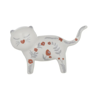 Cazrina Cat Cer Ring Holder 10x6.5cm White