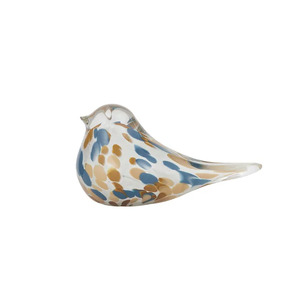 Goldie Glass Bird Sculpt 14.5x6.5x7.5cm