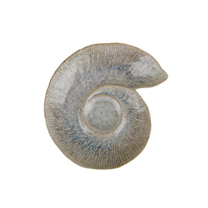 Seasnail Cer Trinket Plate 22x21cm Blue