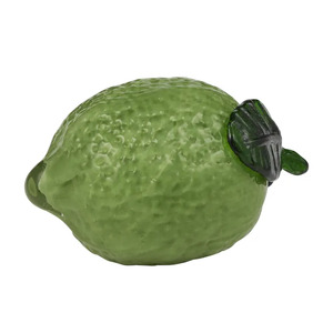 Lime Glass Sculpture 12x7cm Green