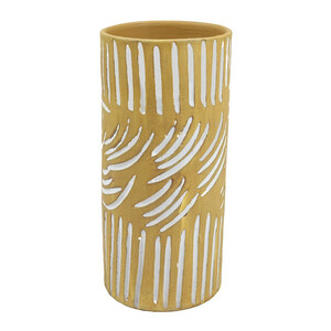 Swell Ceramic Vase 11x25cm White/Natural