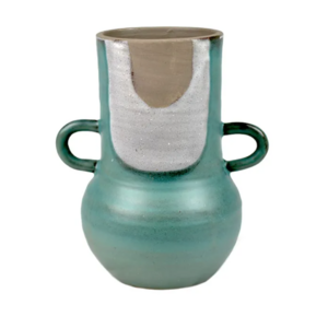 Jade Cer Urn Vase 20.5x23.5cm Nat/Green
