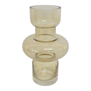 Marte Glass Vase 13x20cm Amber - BULK ITEM