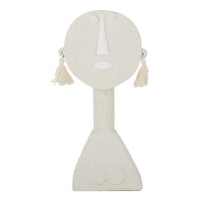 Zeba Resin Statue 15x30.5cm Cream/White