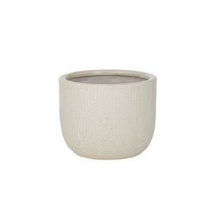 Orbit Ceramic Pot 15x12cm Ivory