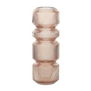 Dapper Glass Vase 12x35cm Pink - BULK ITEM