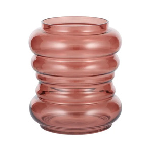 Matea Glass Vase 17x20cm Dark Red - BULK ITEM