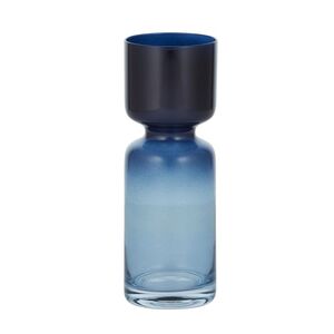 Gertrude Glass Vase 7x20cm Navy