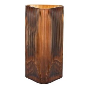 Rimple Glass Vase 15x28cm Amber - Click & Collect Only