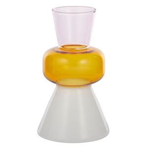 Belki Glass Vase 11x19cm Pink/Orange