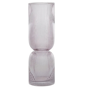 Erwin Glass Vase 10x32cm Mauve# - BULK ITEM