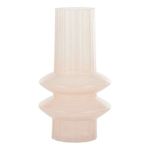 Leyre Glass Vase 16.5x30cm Milky Peach - BULK ITEM