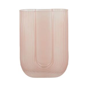Liesl Glass Vase 18x7.5x24cm Milky Rose - BULK ITEM