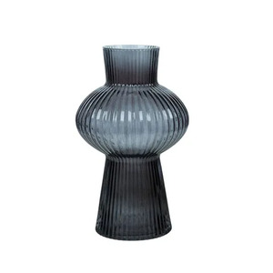 Dapple Glass Vase 15.5x25cm Charcoal - BULK ITEM