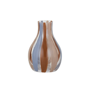 Loulou Glass Vase 9x13cm Nude/Blue