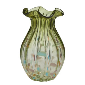 Messina Glass Vase 17x28cm Green