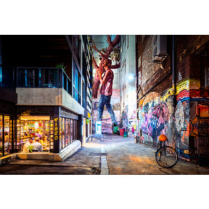 ACDC Lane Melbourne 60x40cm Photo (in a Block Frame)