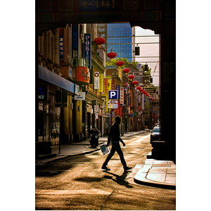 China town man - Day, Melbourne 30x40cm