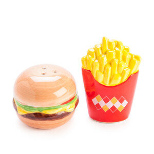 Salt & pepper set - burger and fries