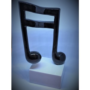 Black resin note decor B Double Note